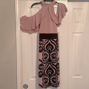 Venus Cold Shoulder Print Dress